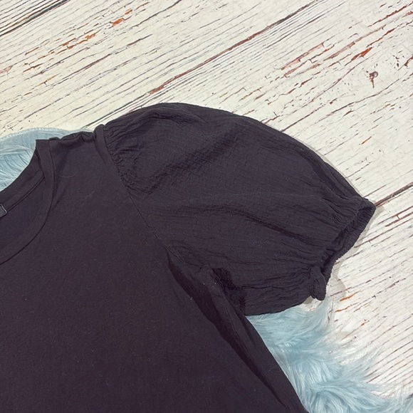 Rails Liza Black Pintuck Puff Sleeve Top Blouse - Picture 7 of 9